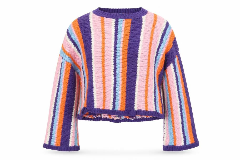 ASOS Women’s Multicoloured Striped Knit Jumper UK 10 Acrylic