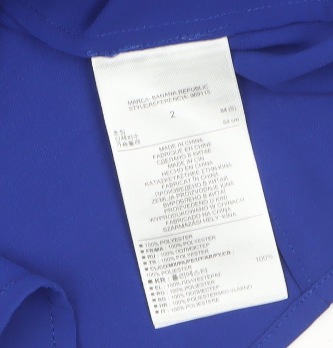 Banana Republic Women's Blue Sleeveless Button Blouse Size 2