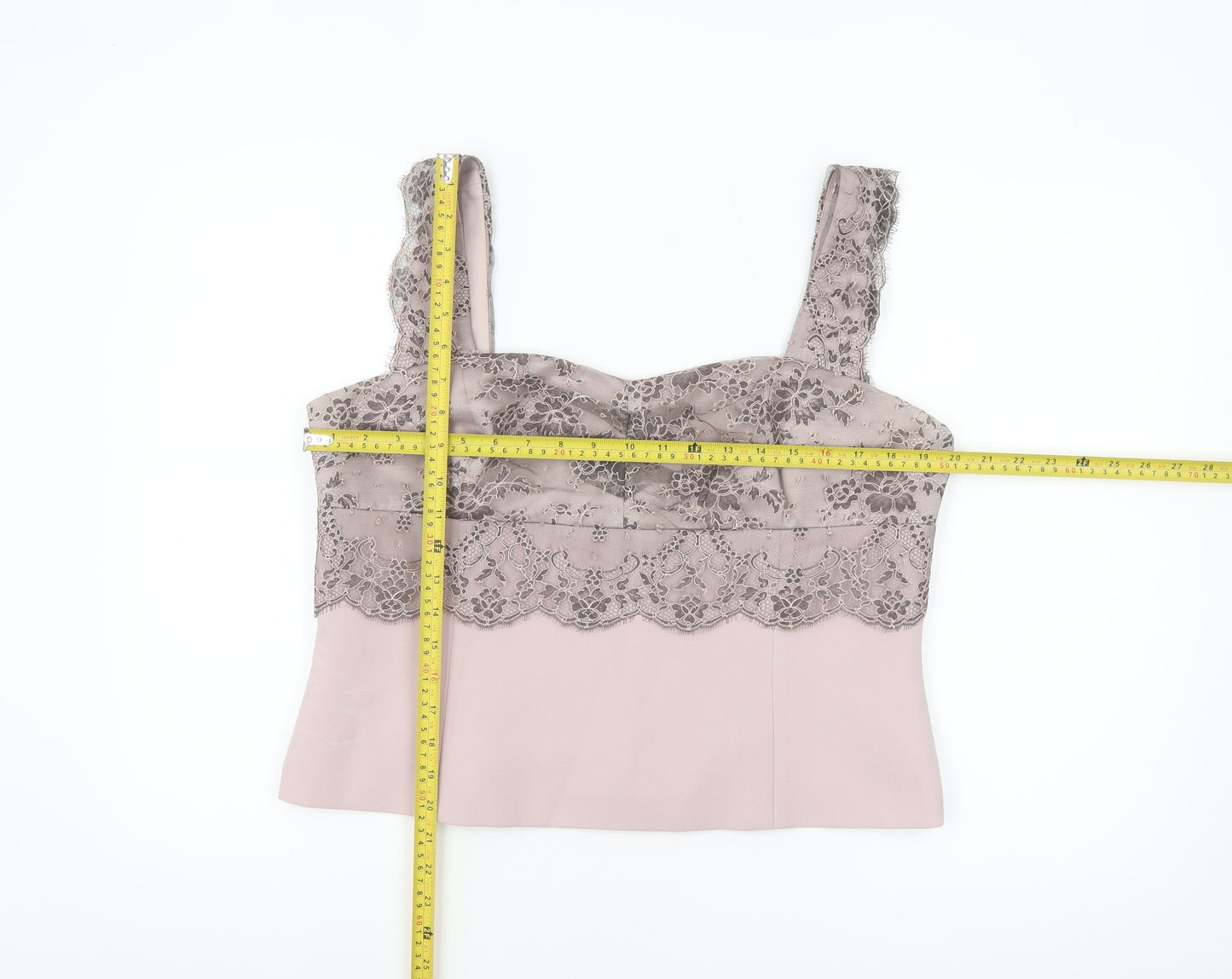 Presen De Luxe Women's Beige Lace Camisole Formal Top UK 18