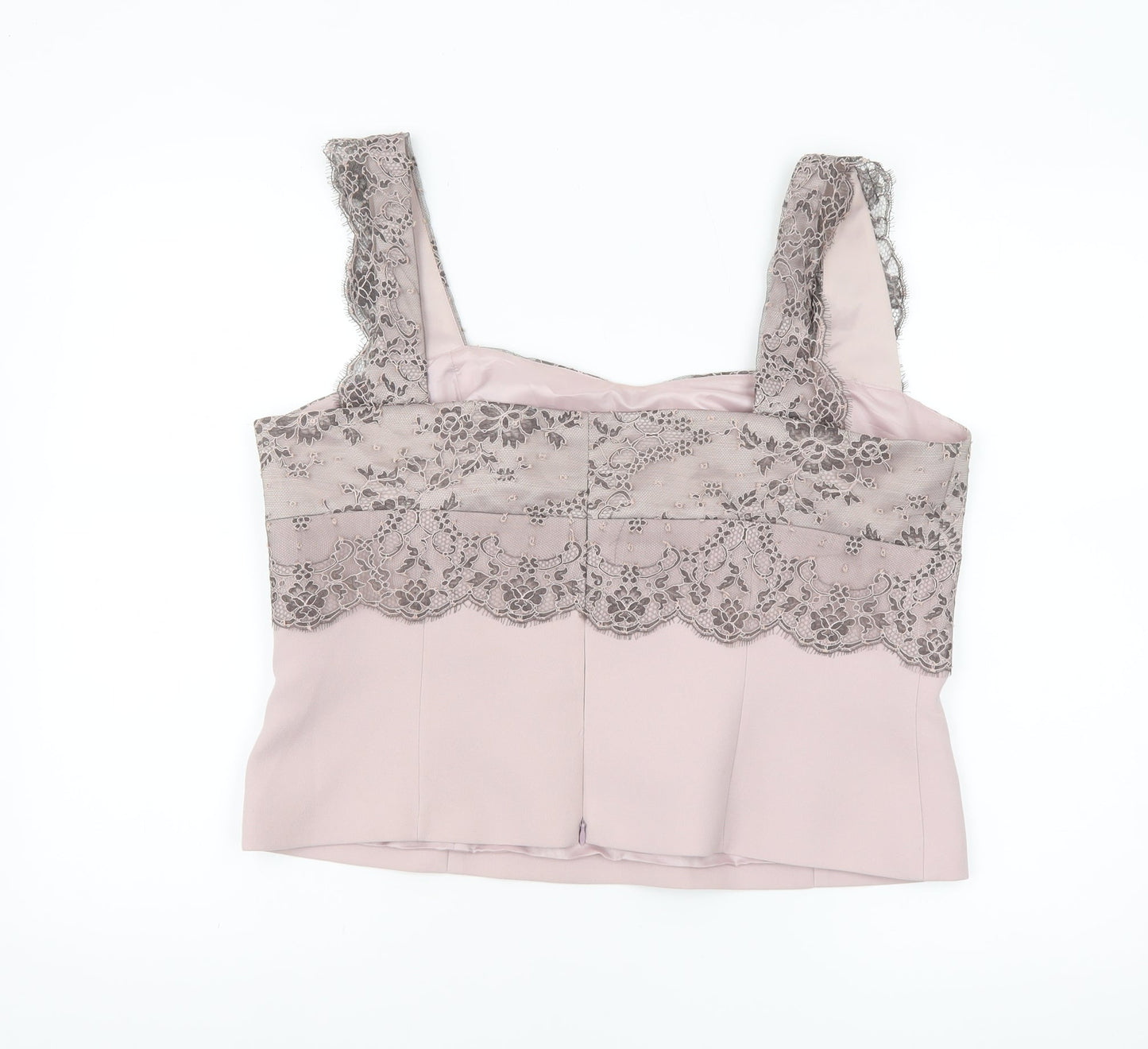 Presen De Luxe Women's Beige Lace Camisole Formal Top UK 18