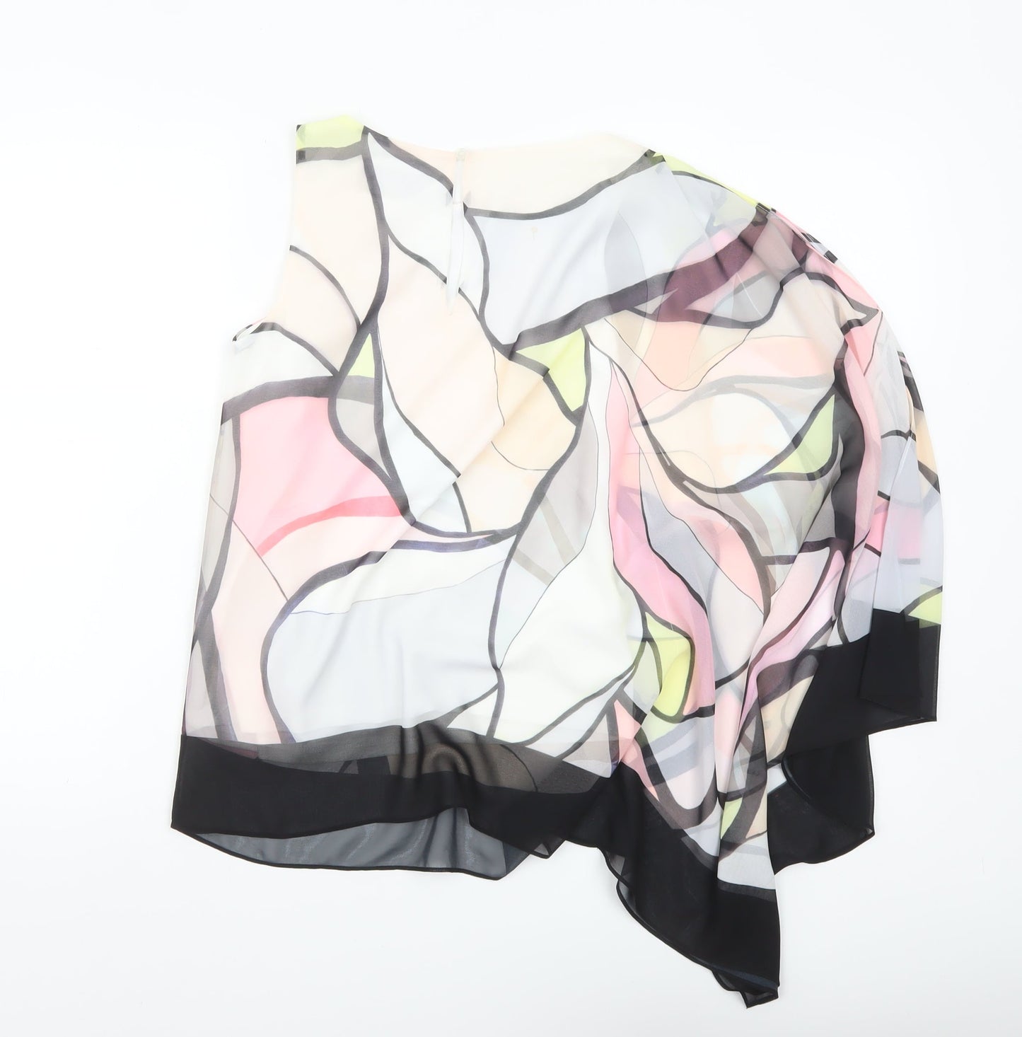 Coast Womens Multicoloured Asymmetrical Chiffon Blouse Size 6