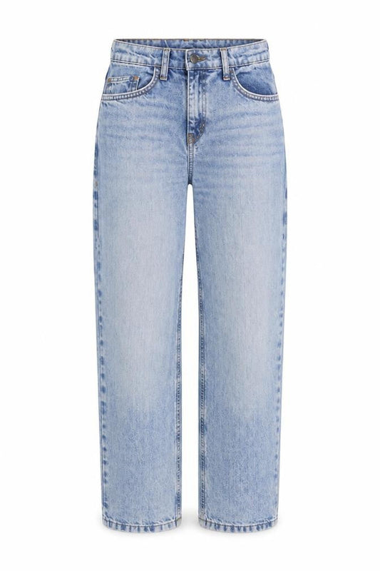 Collusion Womens Blue High Rise Straight Jeans Size 6 Regular Fit