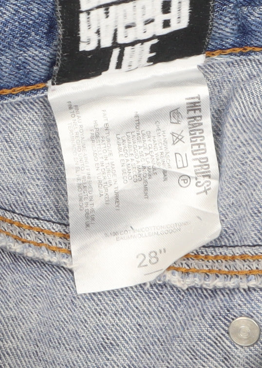 The Ragged Priest Women’s Blue Wide-Leg High-Rise Jeans Size 28