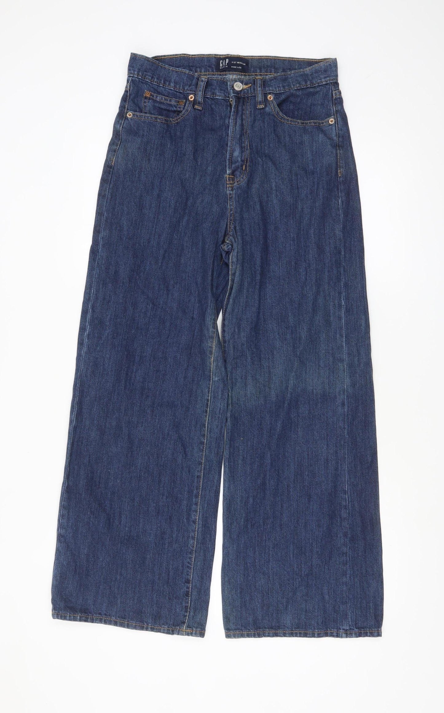 GAP Women’s Blue Wide-Leg Regular Fit Jeans Size 4