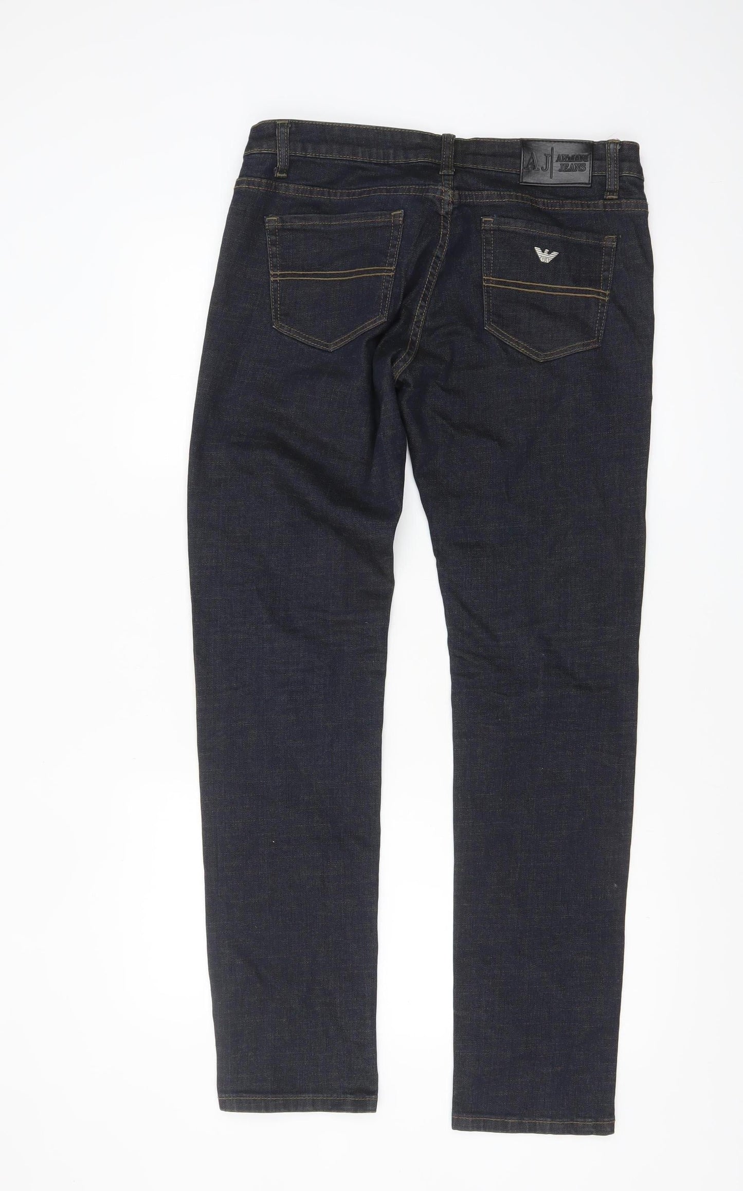 Armani Jeans Men's Blue Straight Denim Jeans Size 26 Regular Fit