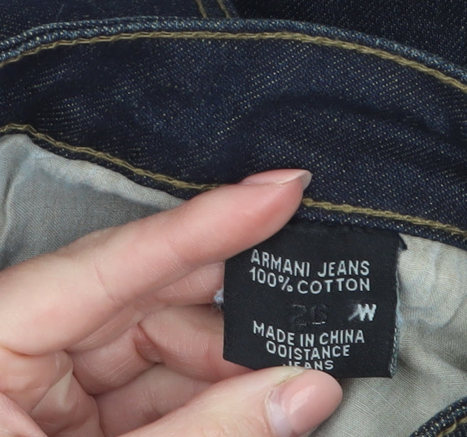 Armani Jeans Men's Blue Straight Denim Jeans Size 26 Regular Fit