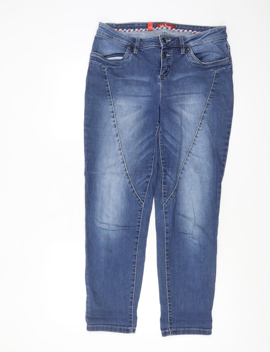 John Baner Womens Blue Size 10 Regular Straight Denim Jeans