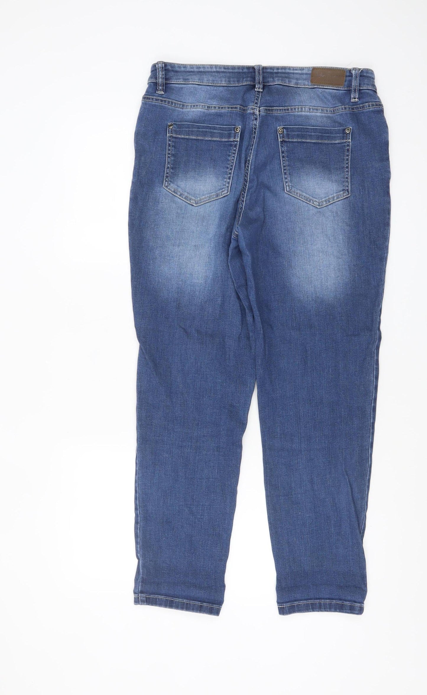 John Baner Womens Blue Size 10 Regular Straight Denim Jeans