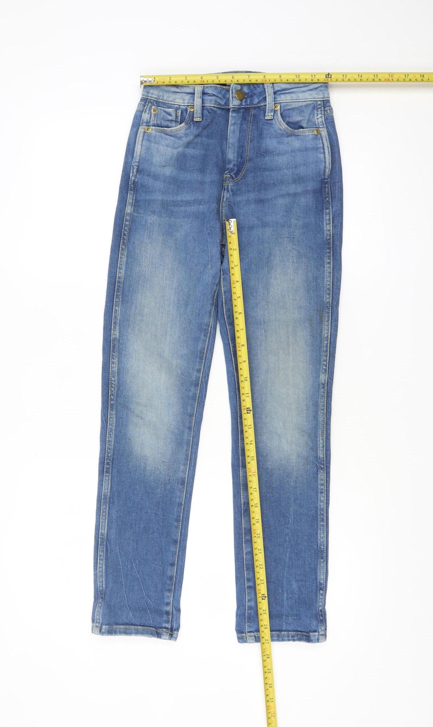 Pepe Jeans Women’s Blue High Waist Slim Cropped Denim Jeans W9