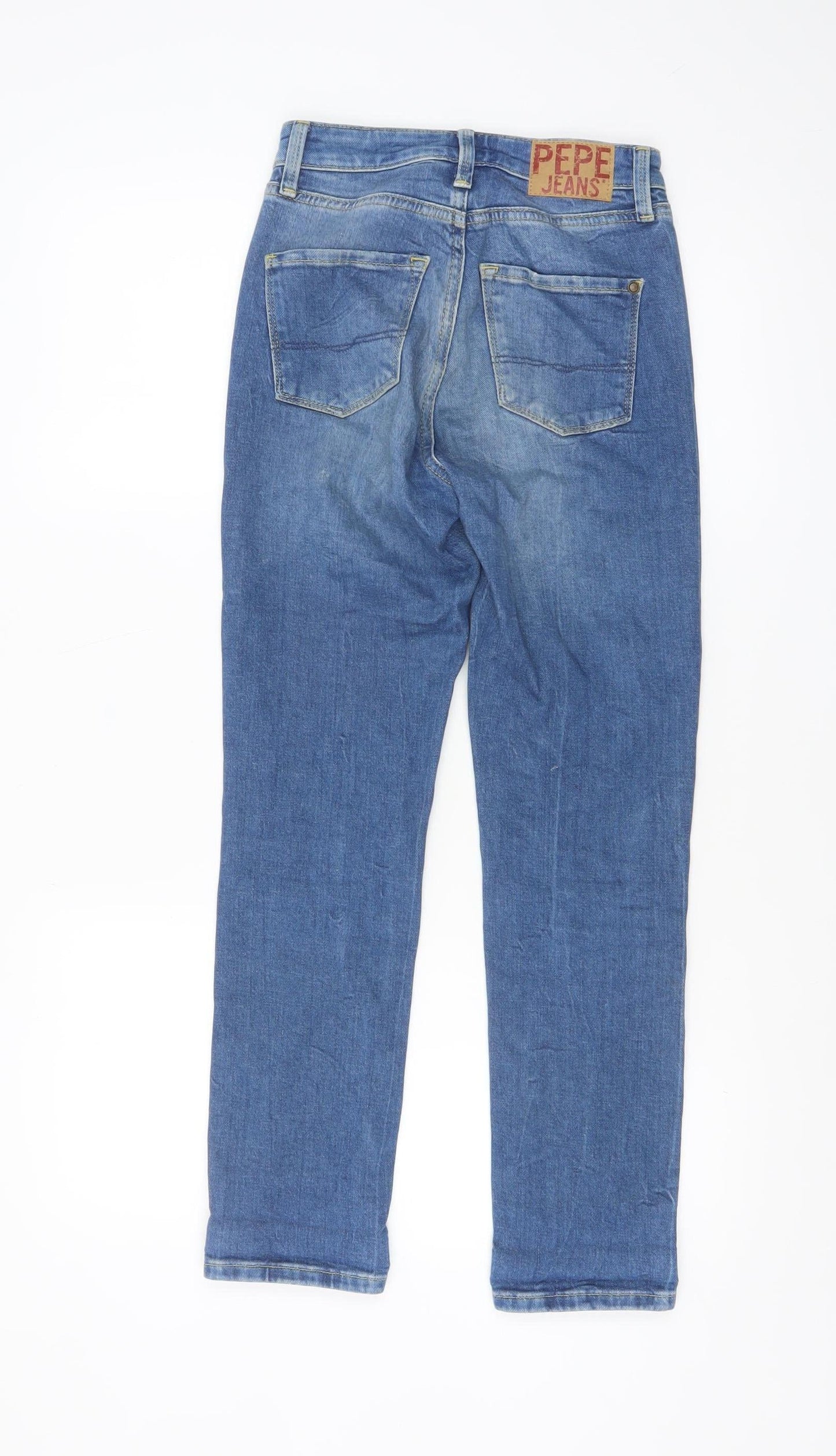 Pepe Jeans Women’s Blue High Waist Slim Cropped Denim Jeans W9