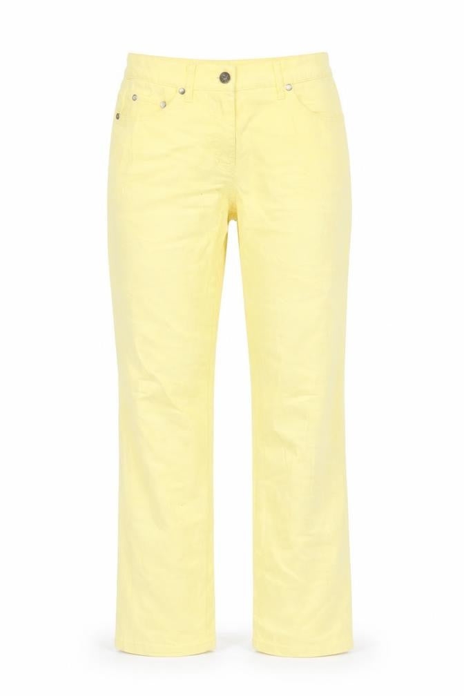Gina Benotti Women's Yellow Straight Leg Jeans Size 8 Cotton Stretch