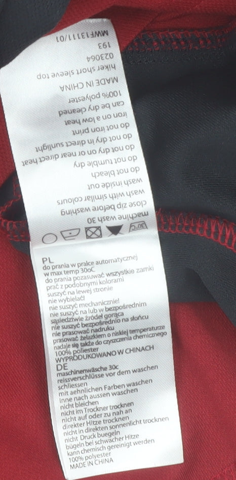 Mountain Warehouse Men’s Red XL Quick Dry 1/4 Zip Active T-Shirt