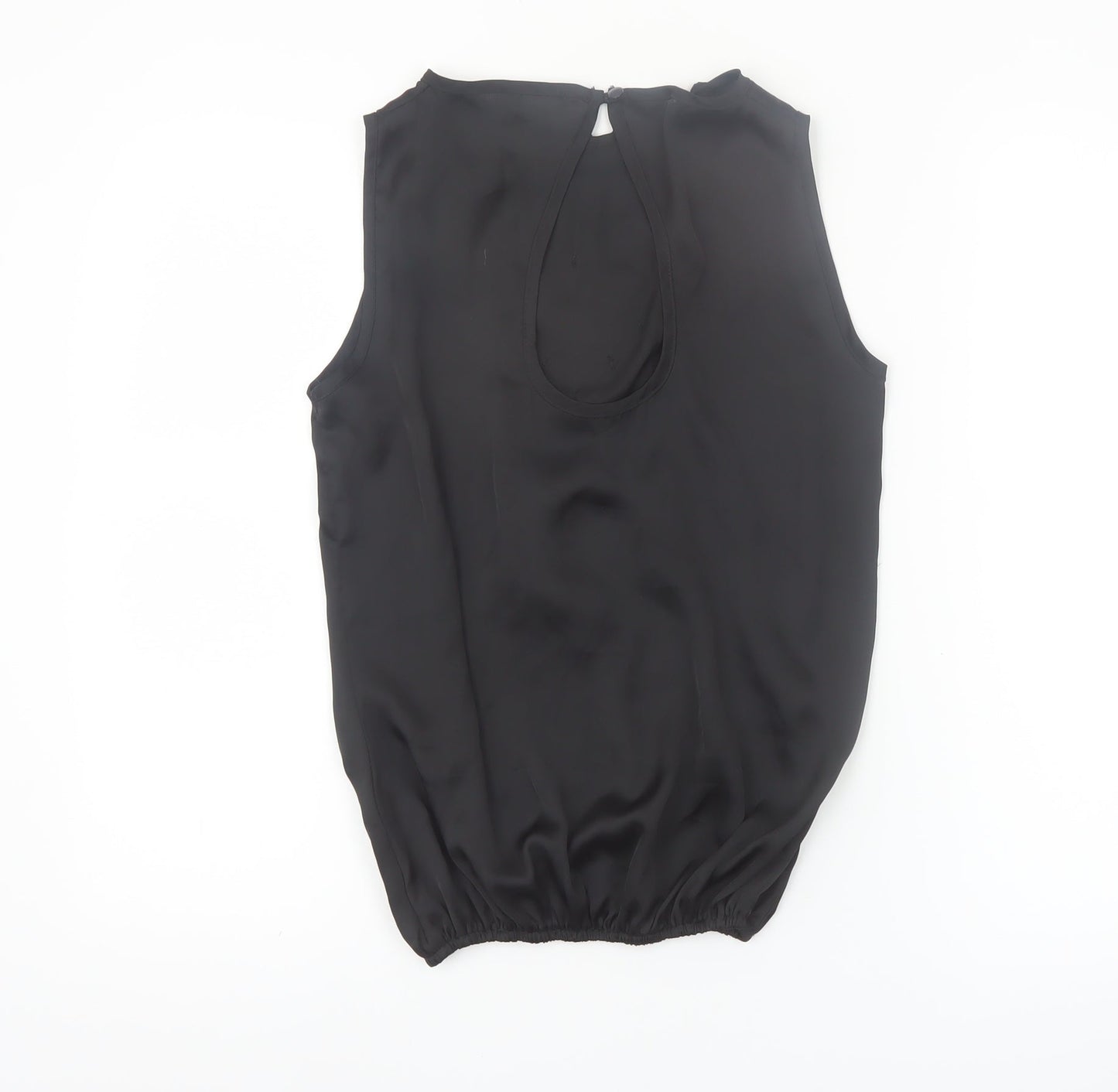River Island Women’s Black Beaded Sleeveless Blouse Size 10