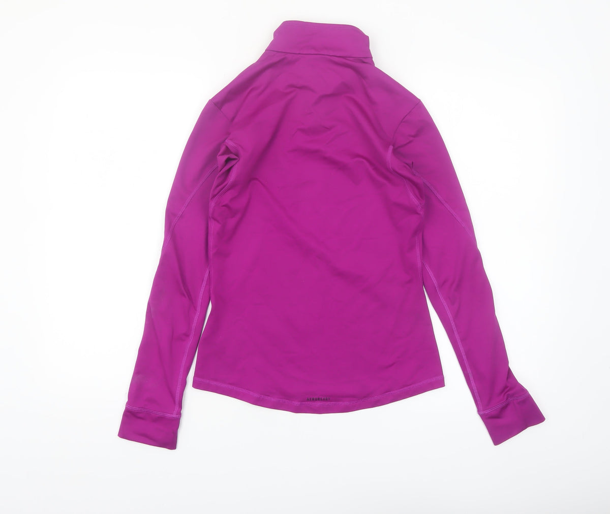 adidas Teens Purple Long Sleeve 1/4 Zip Running Top Size L