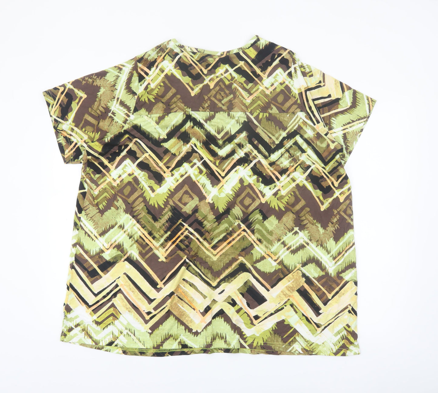 Zhenzi Women's Multicoloured Geometric Tunic Blouse Size M