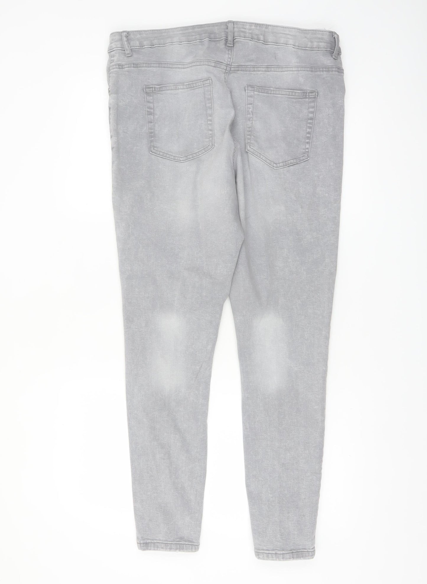 Denim Co. Women's Grey Skinny Stretch Jeans Size 18