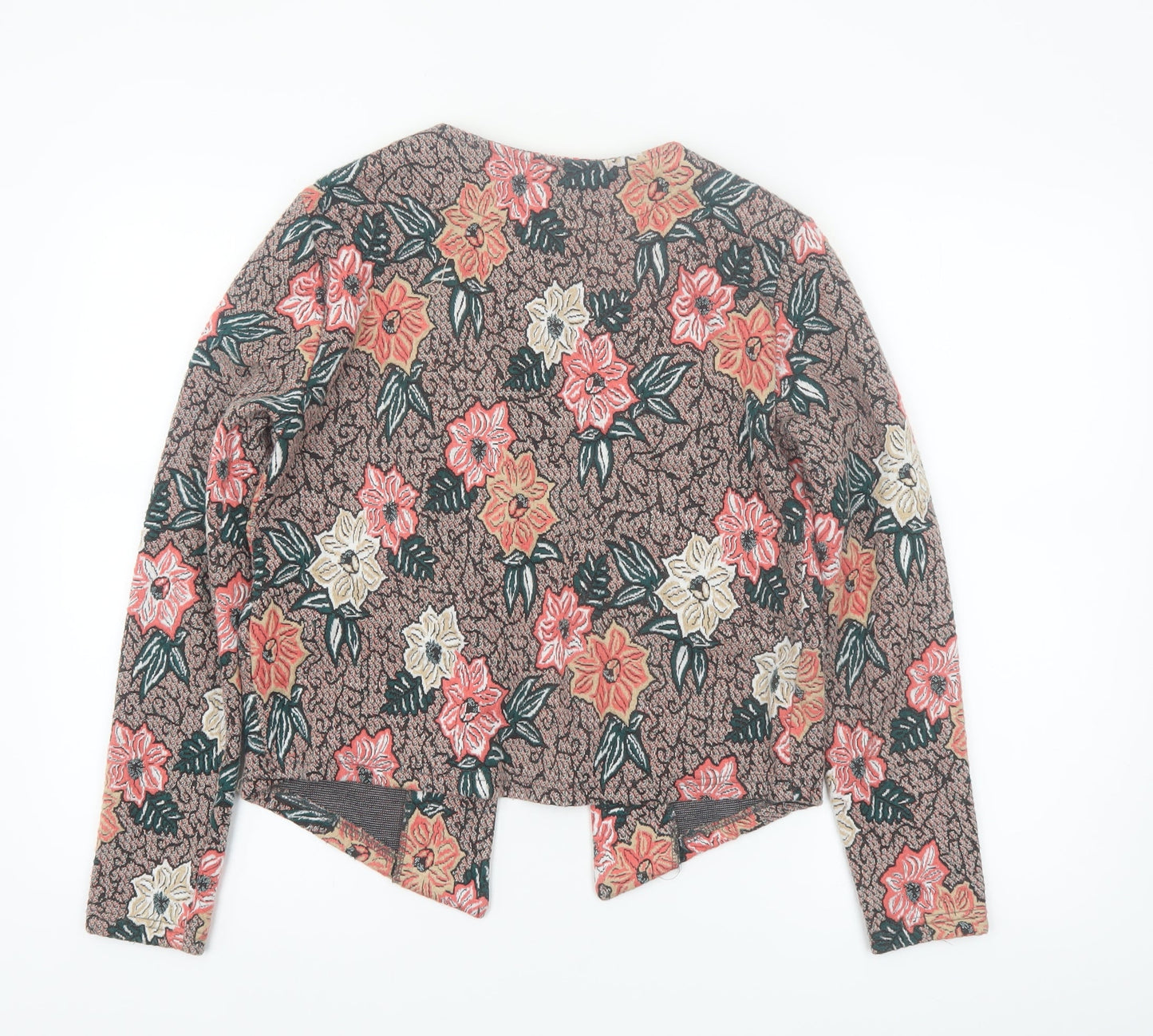 Vero Moda Womens Brown Floral Blazer Jacket Size M Regular Fit