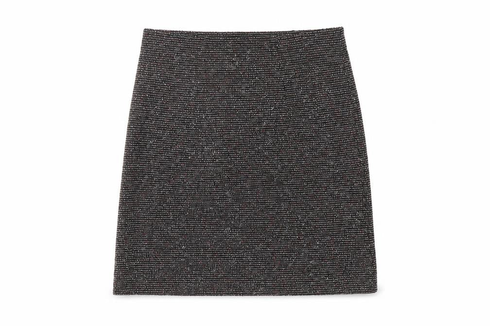 Marks & Spencer Womens Grey Tweed Pencil Skirt Size 14