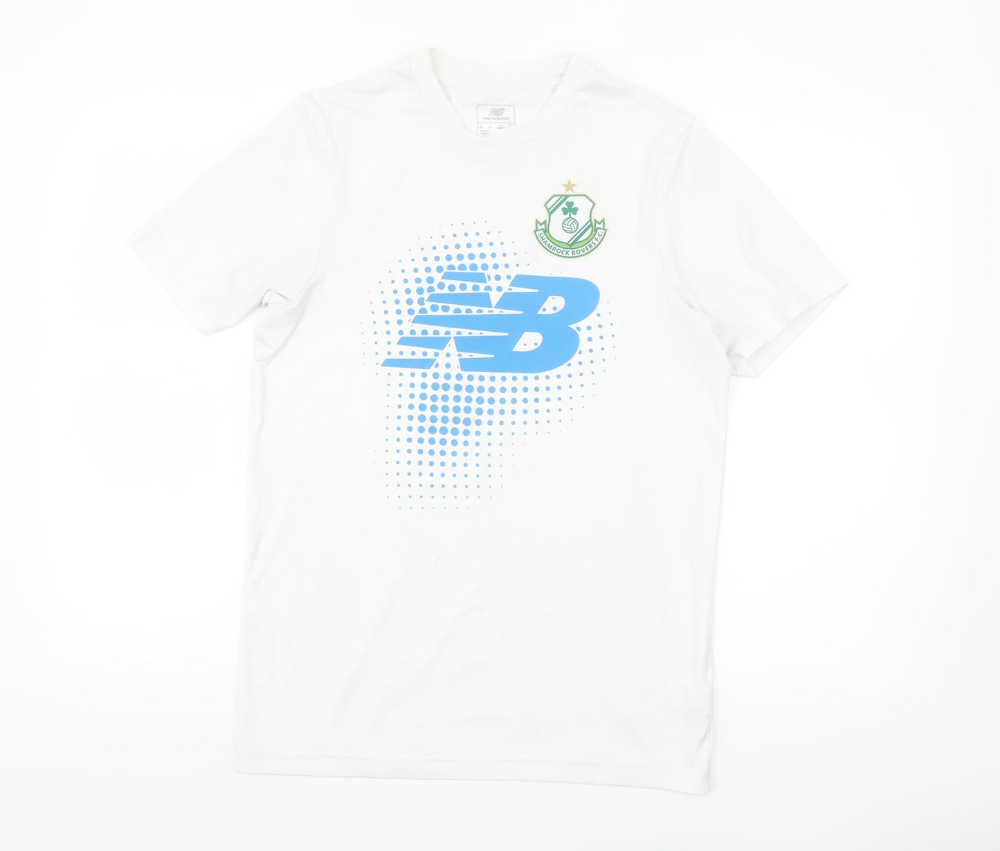 New Balance Men's White Short Sleeve Athletic T-Shirt Size S