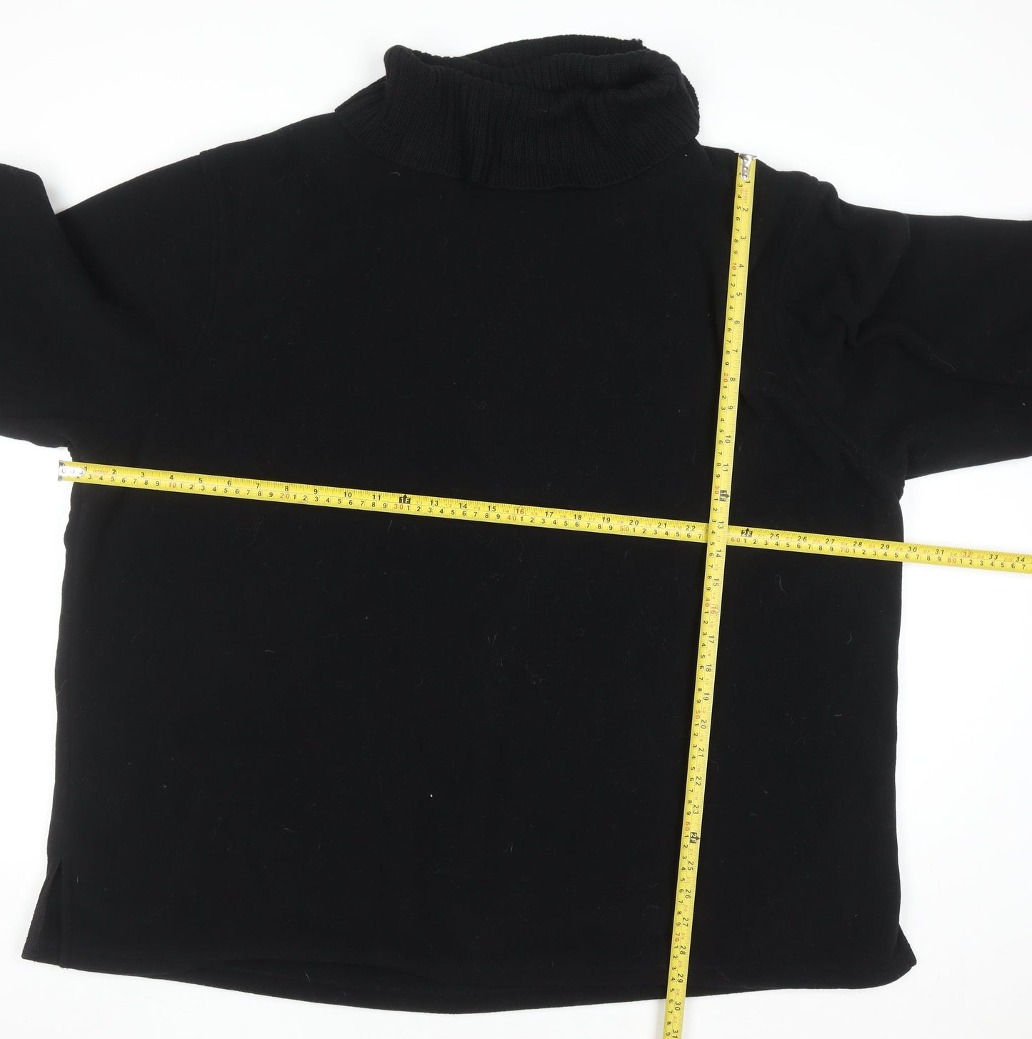 Ann Harvey Women's Black Size 26/28 Roll Neck Pullover Sweatshirt