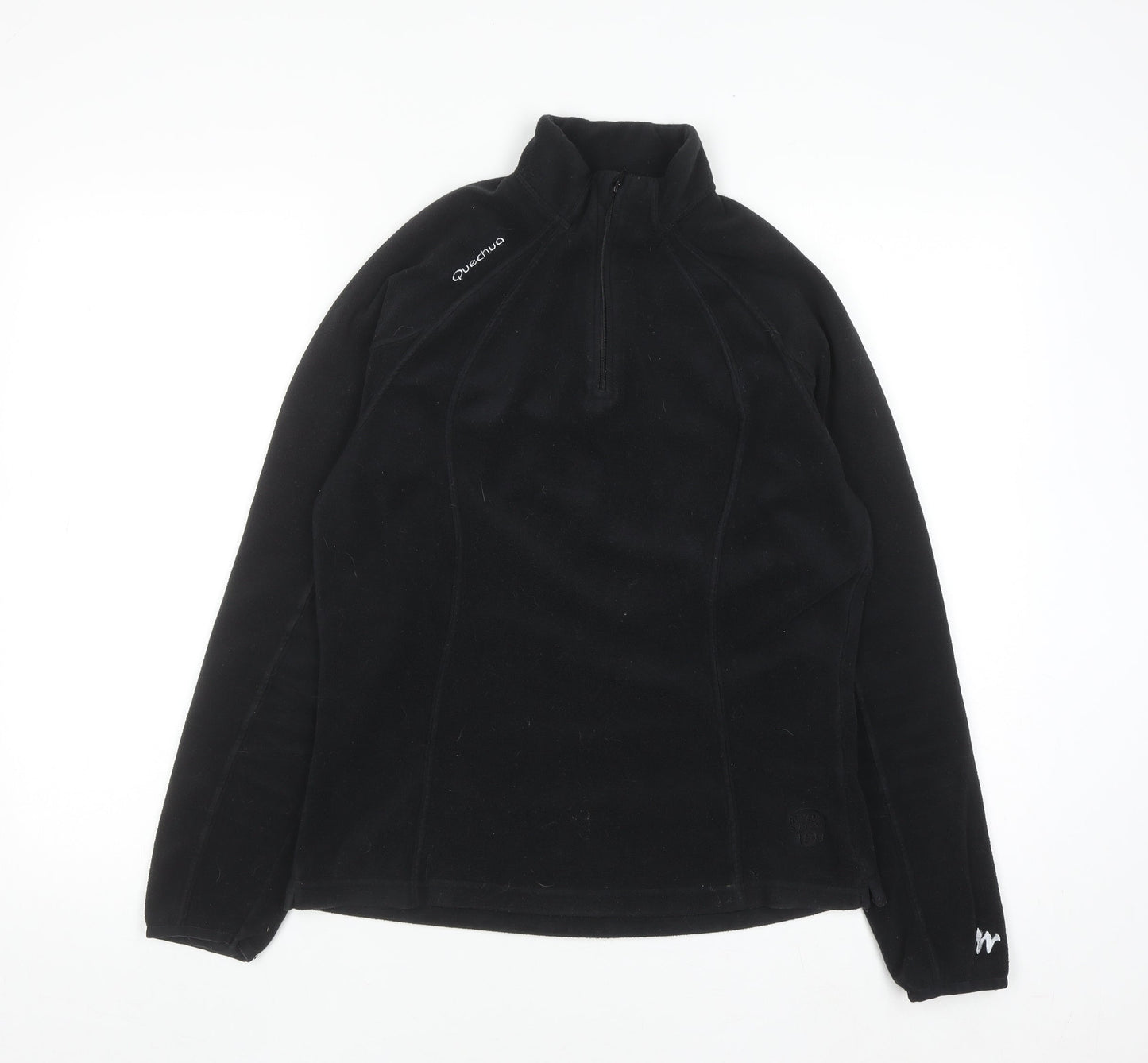 Quechua Men’s Black Fleece Half Zip Pullover Sweatshirt Size M