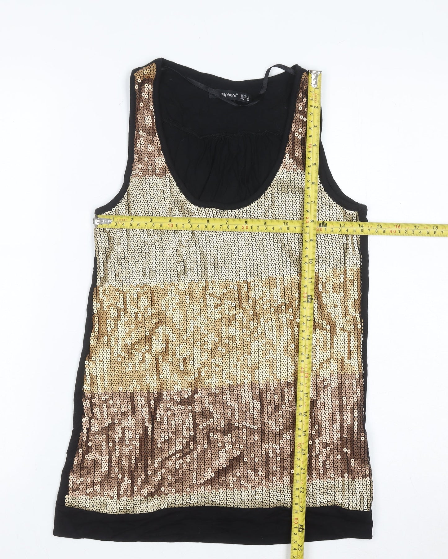 Atmosphere Women’s Multicoloured Sequin Camisole Tank Top Size 12