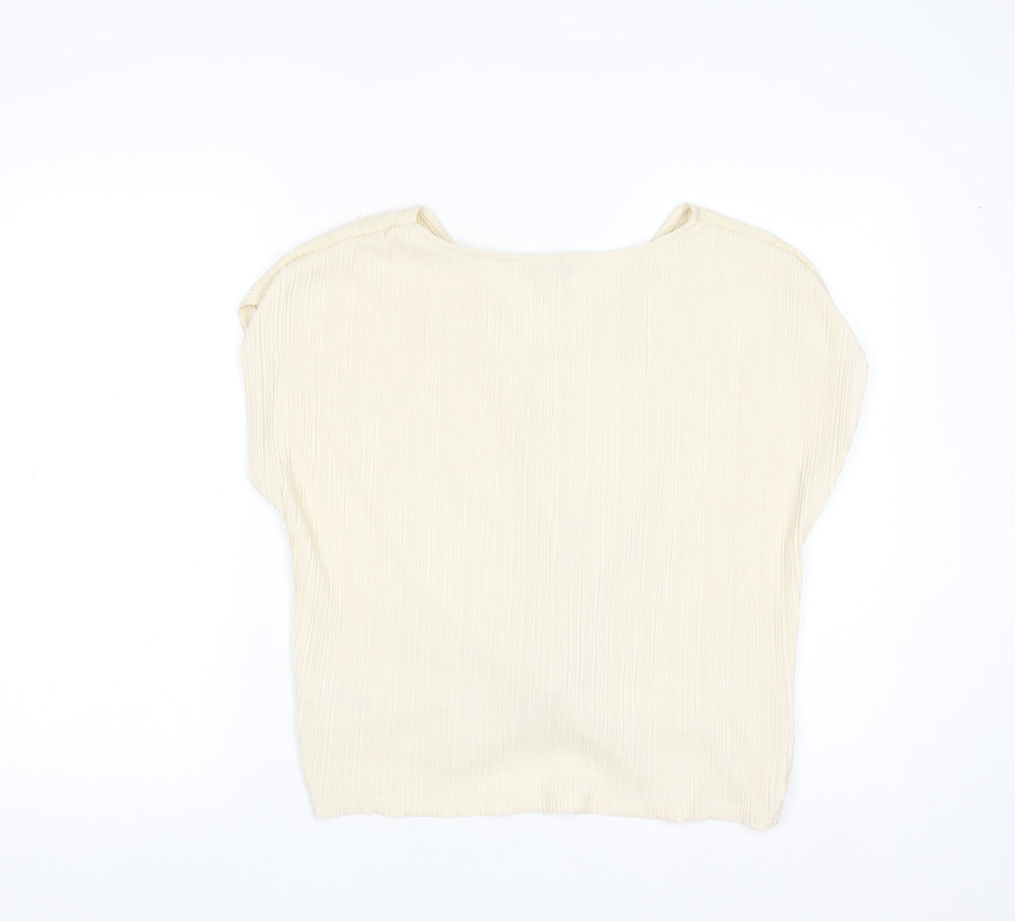 Primark Women Beige V-Neck Knot Front Tunic Blouse XS