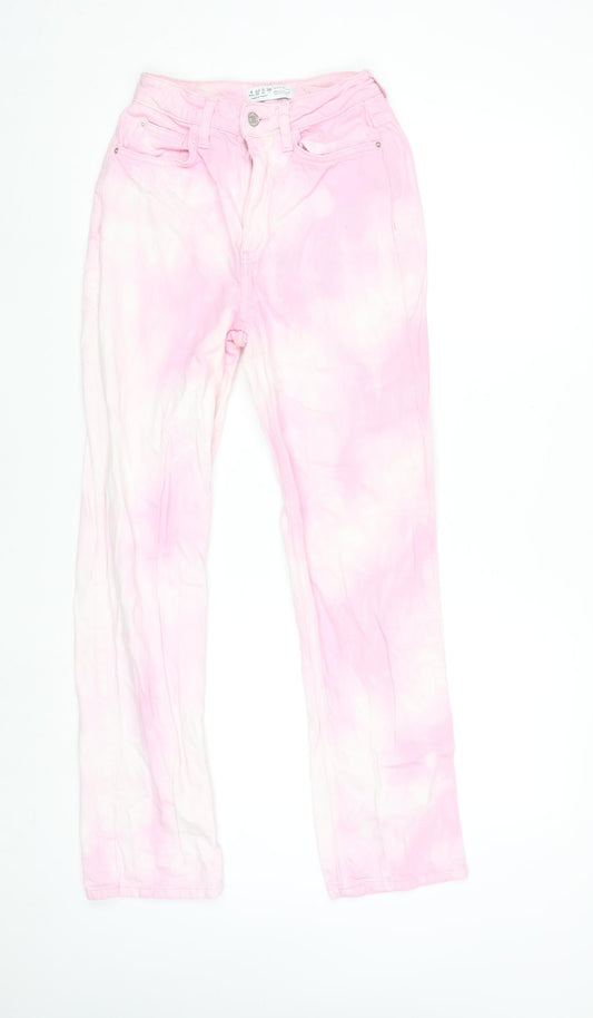 Primark Women’s Pink Straight Jeans Size 4 Cotton Denim