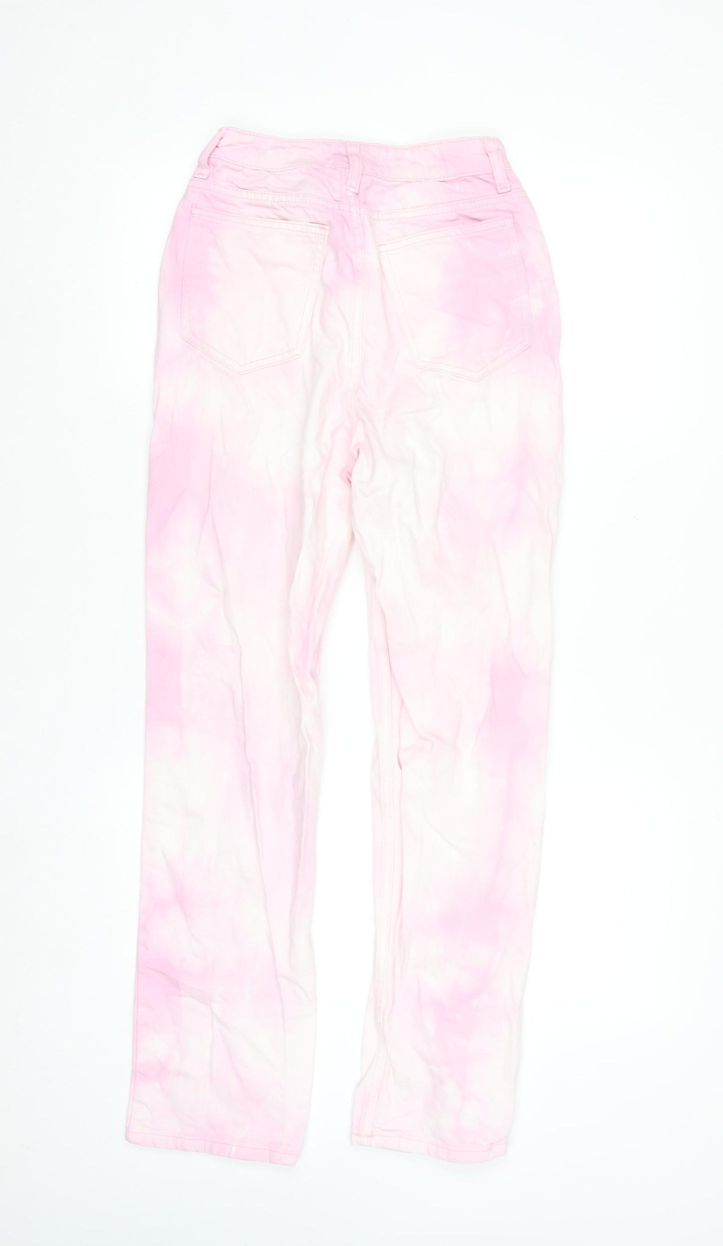 Primark Women’s Pink Straight Jeans Size 4 Cotton Denim