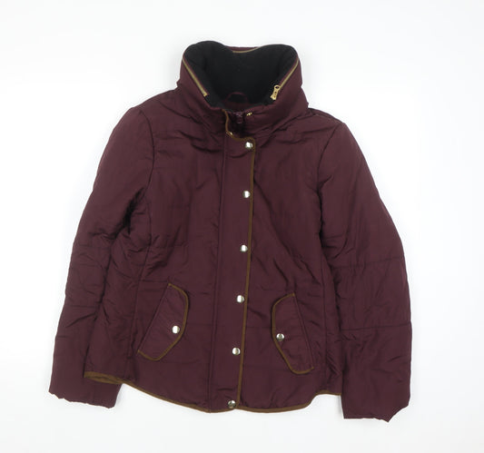 Vero Moda Women's Purple Puffer Jacket L Lightweight Winter Coat