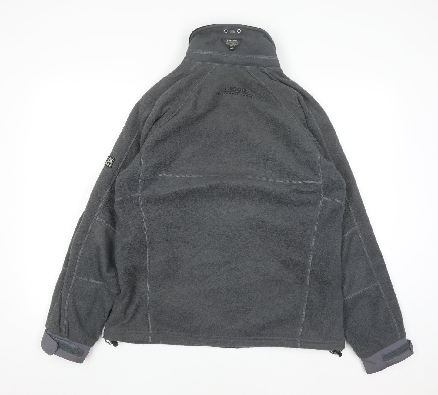 Jeantex Men's Grey Fleece Jacket M Breathable Outdoor Zip Up