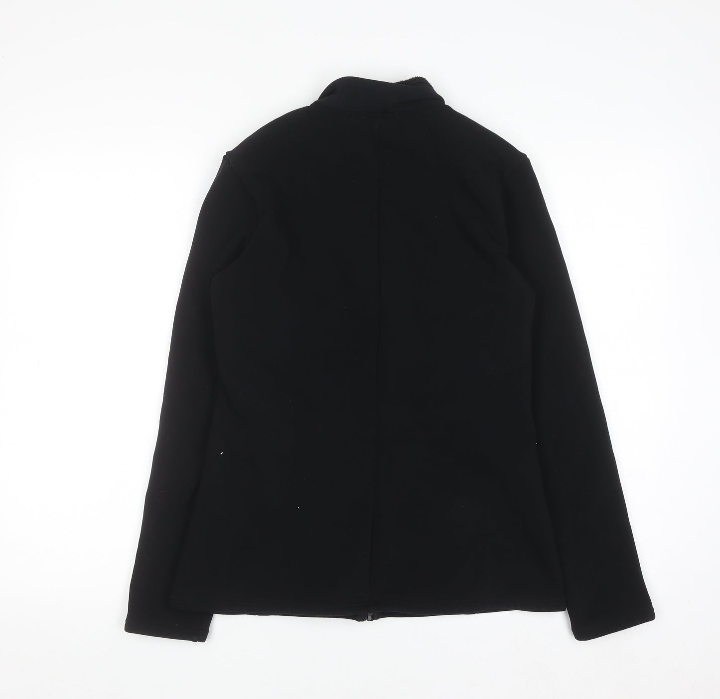 Oysho Unisex Black Full Zip Fleece Sweatshirt L