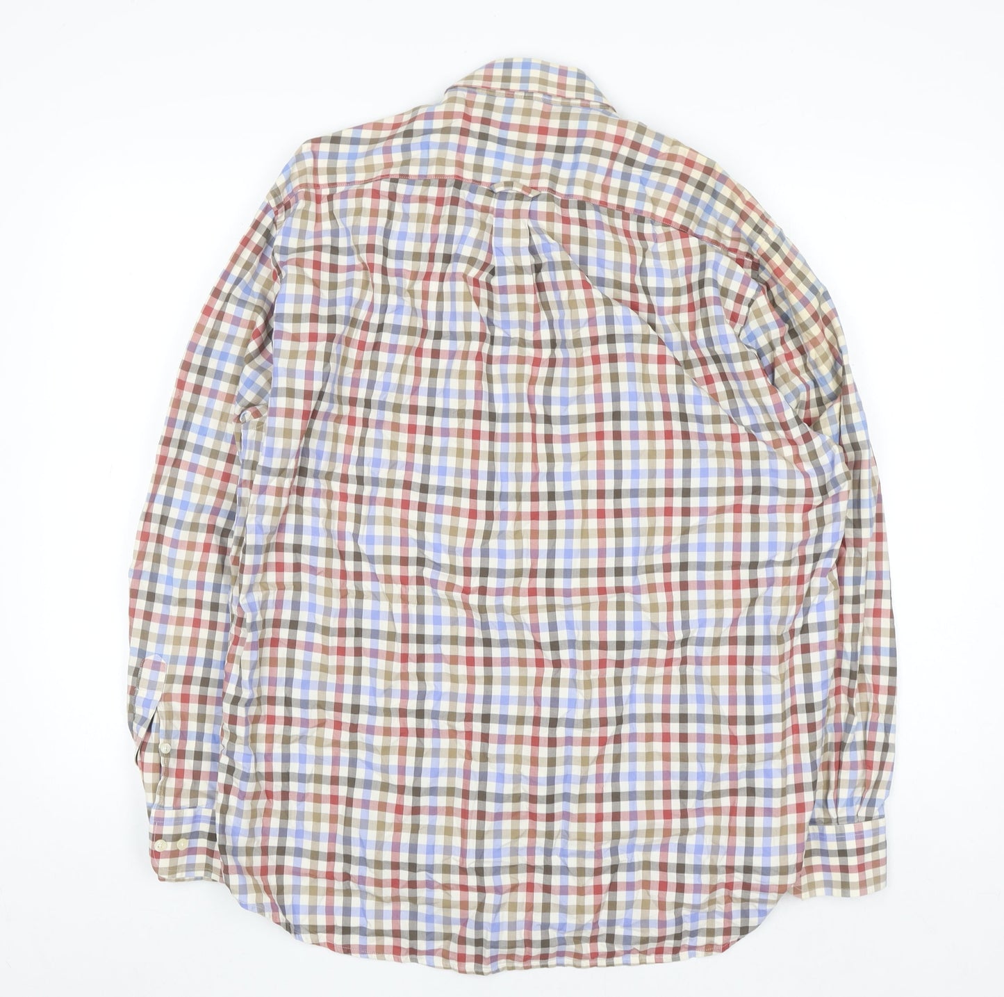 Louis Copeland Men's Multicoloured Check Cotton Long Sleeve Button-Up Shirt XL