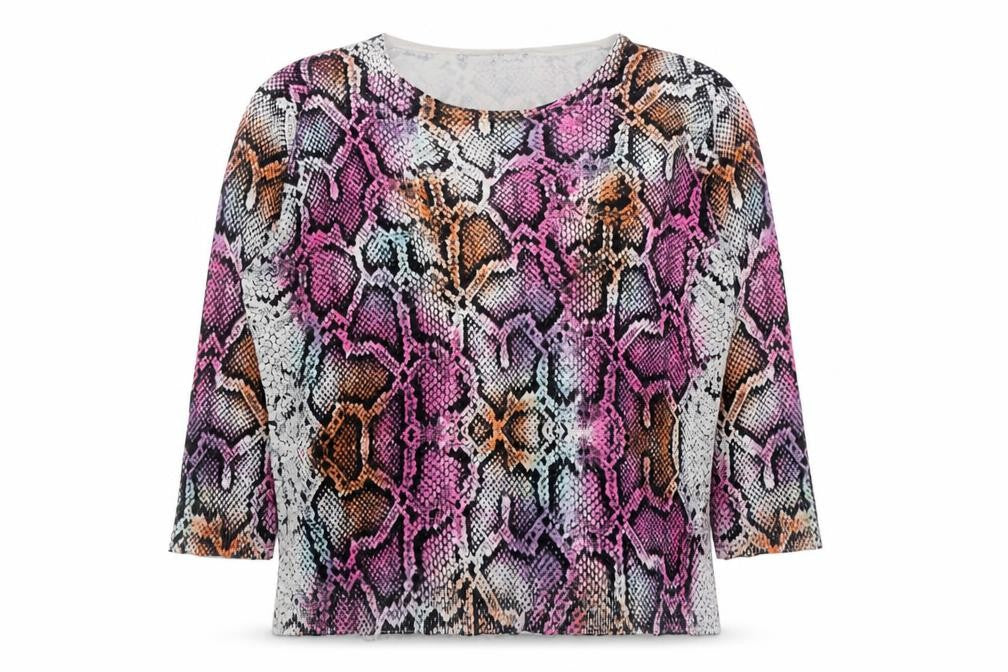Mudflower Women’s Multicoloured Snake Print L Pullover Jumper