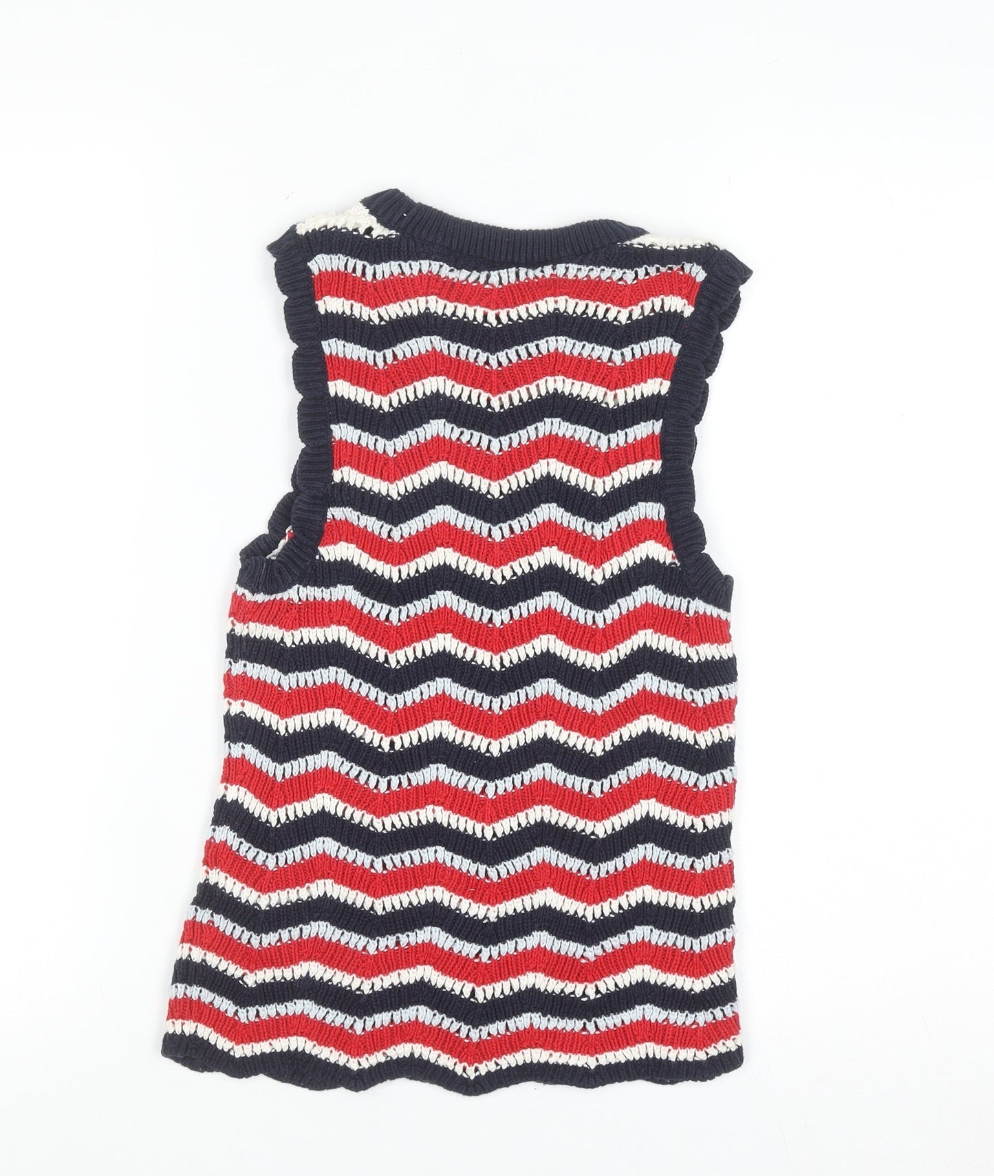 Primark Women Multicoloured Cotton Sleeveless Knit Vest Jumper M