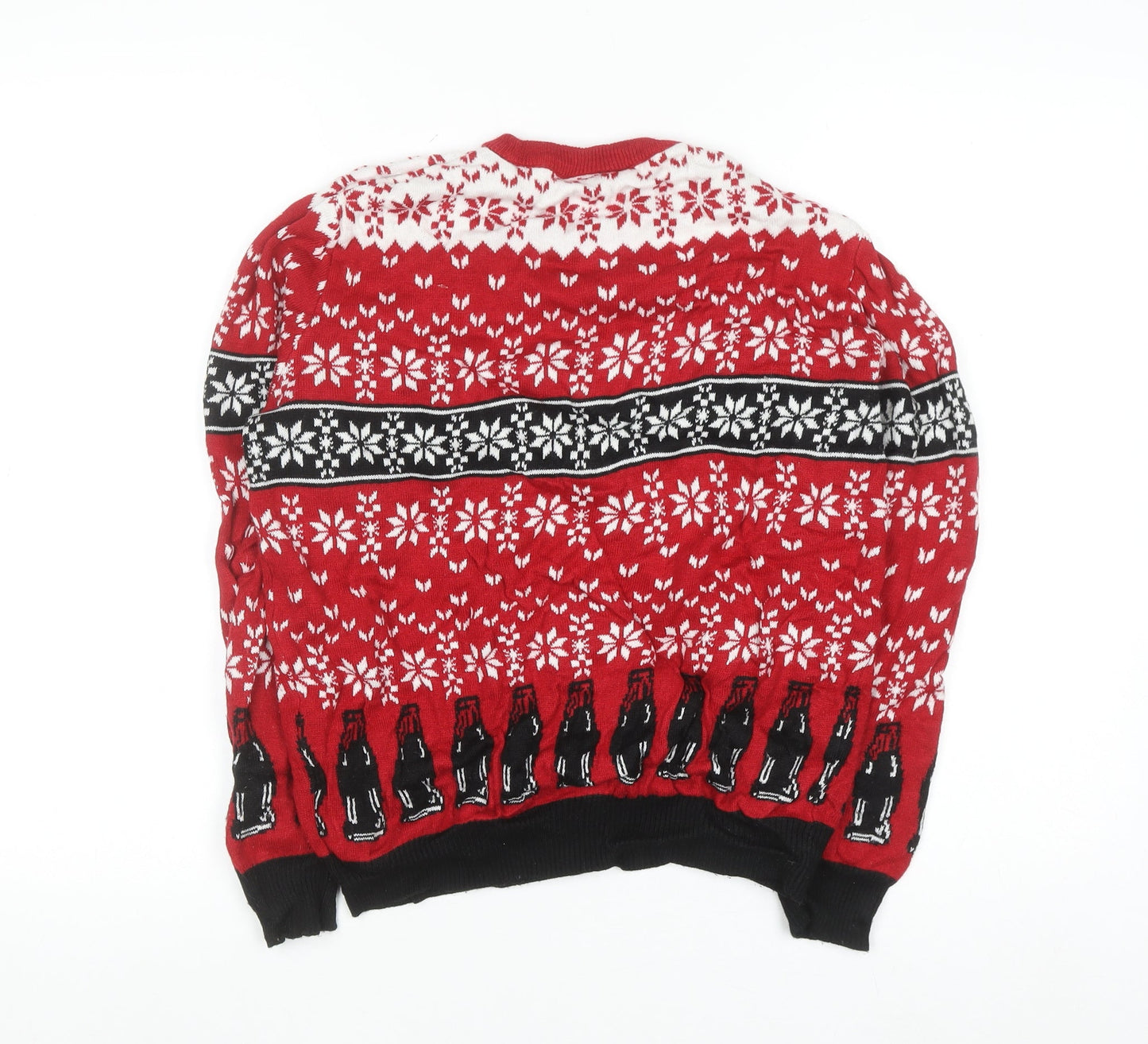 Coca-Cola Men’s Red Christmas Santa Claus Jumper Size S