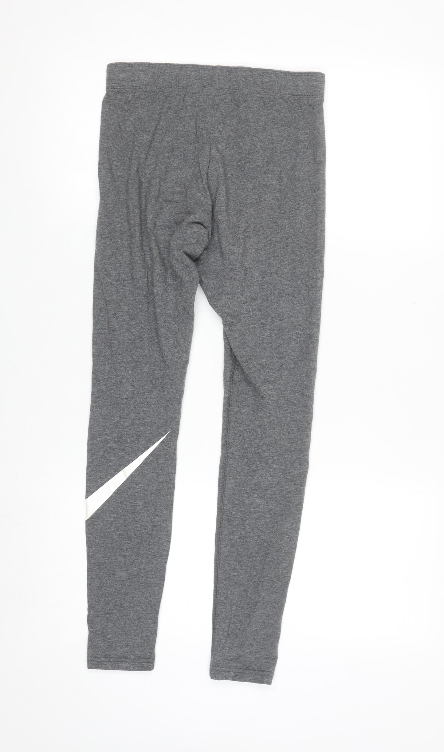 Nike Womens Grey Leggings S Ankle Length Cotton Blend Activewear