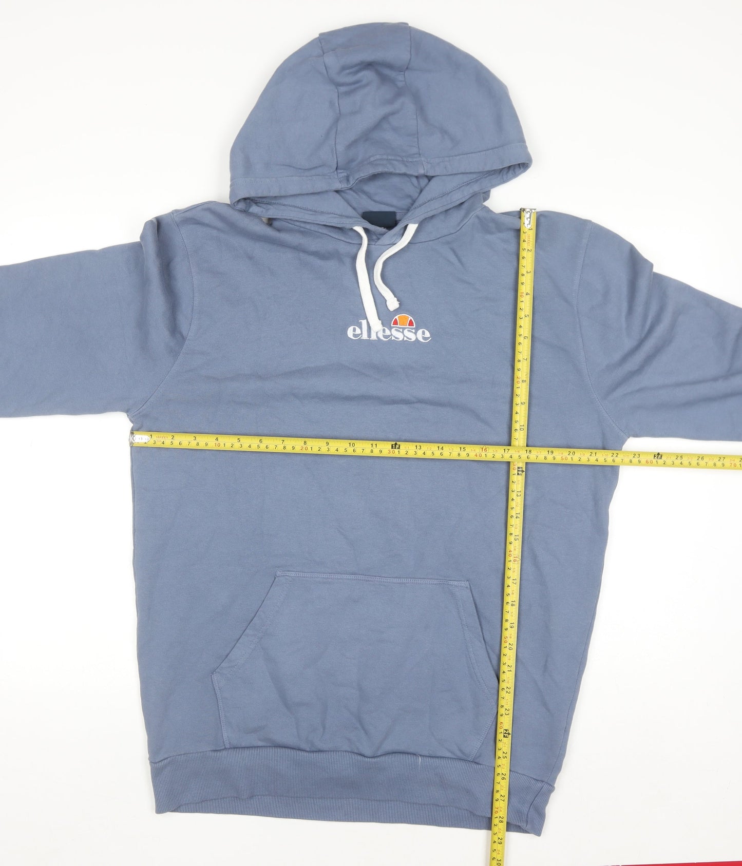 Ellesse Men's Blue Pullover Hoodie Size M Cotton Logo Sportswear
