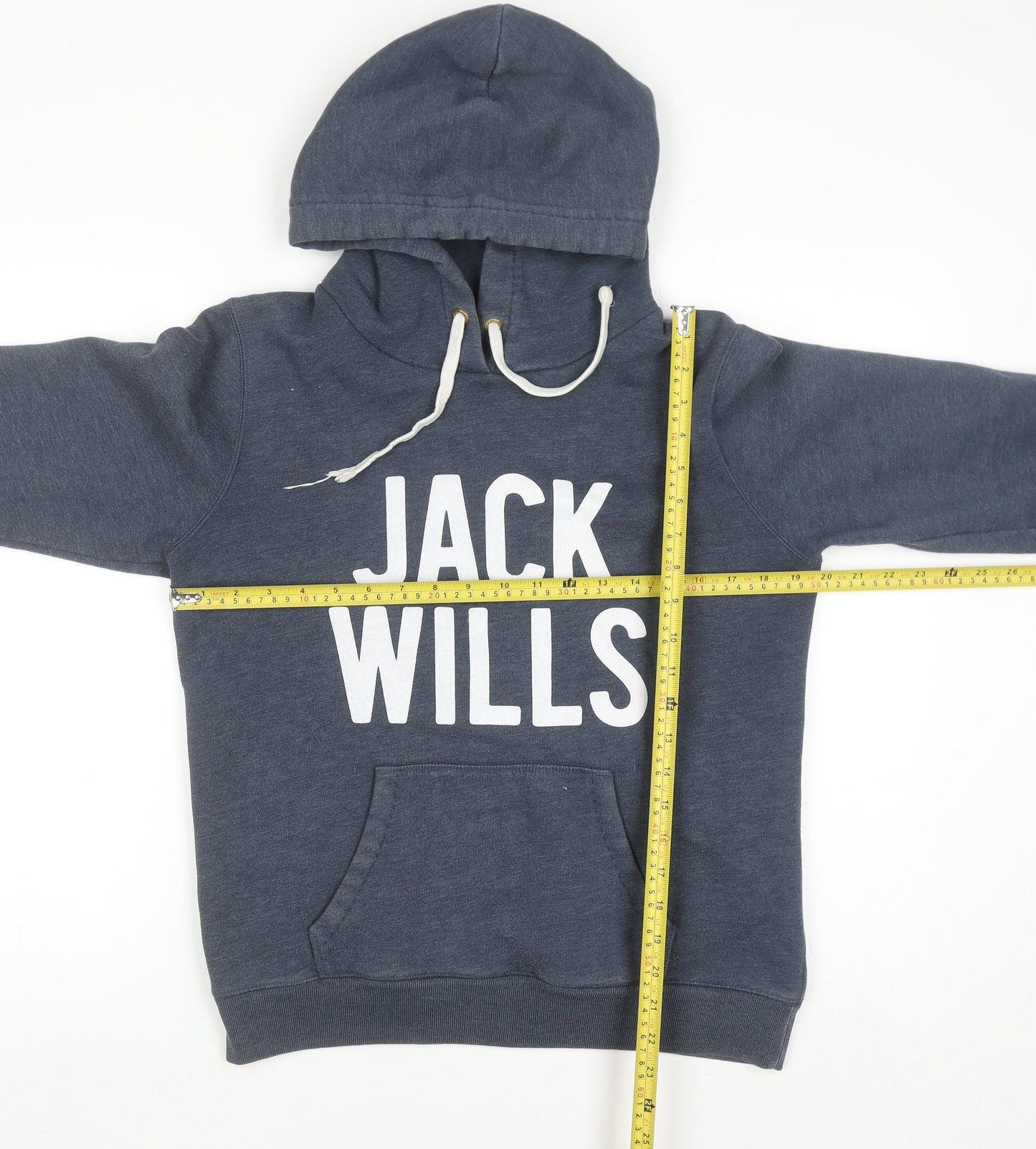 Jack Wills Women Navy Blue Pullover Hoodie Size 14 Cotton Blend