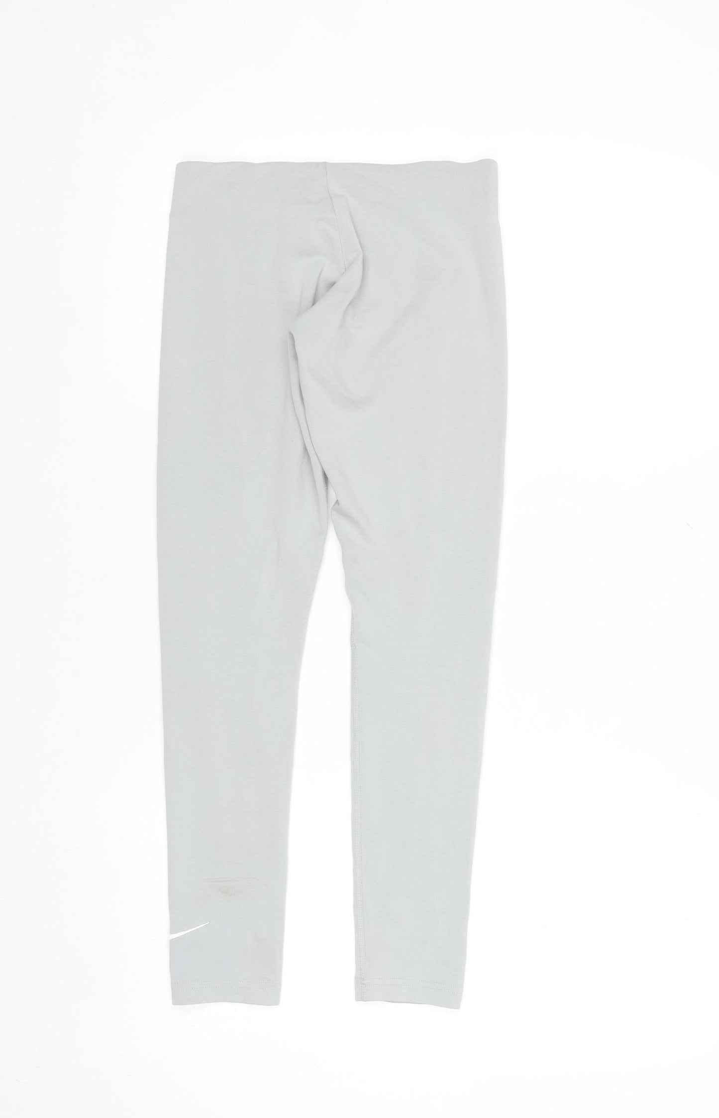 Nike Grey Teen Girls Stretch Cotton Leggings Size 146 Slim Fit