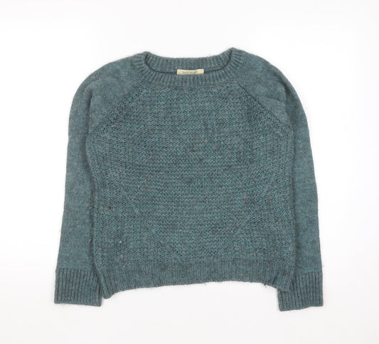Silvia Novelli Womens Green Wool Alpaca Blend Knit Jumper S