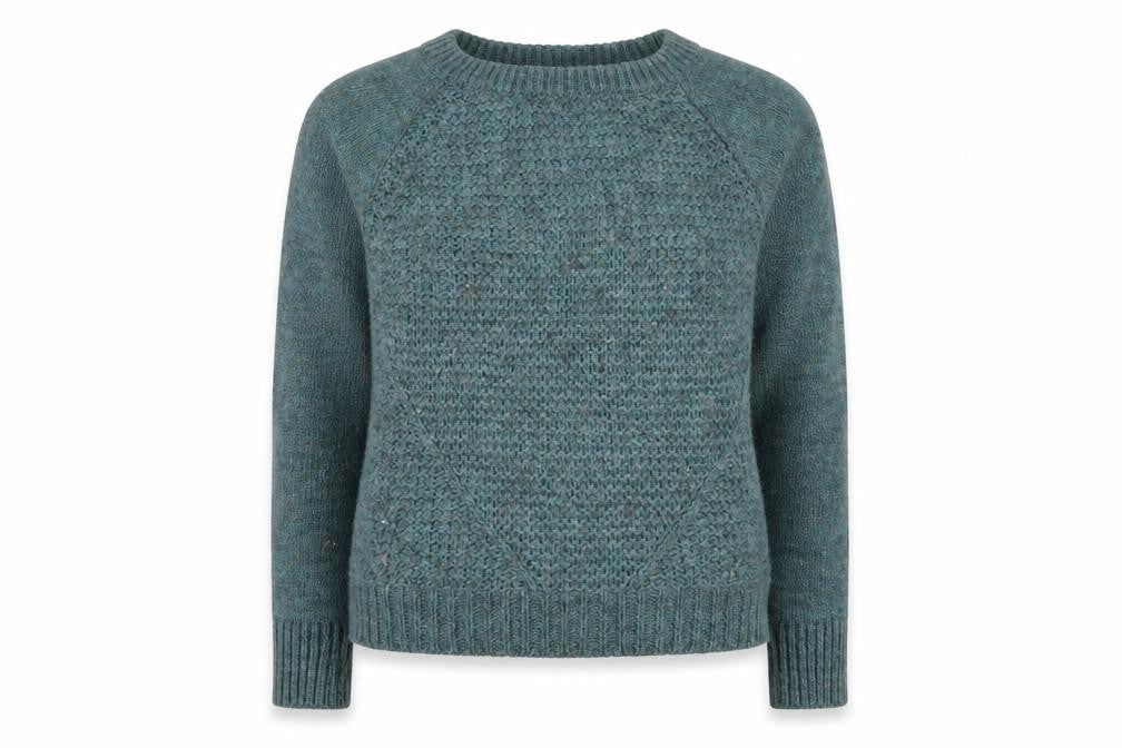 Silvia Novelli Womens Green Wool Alpaca Blend Knit Jumper S