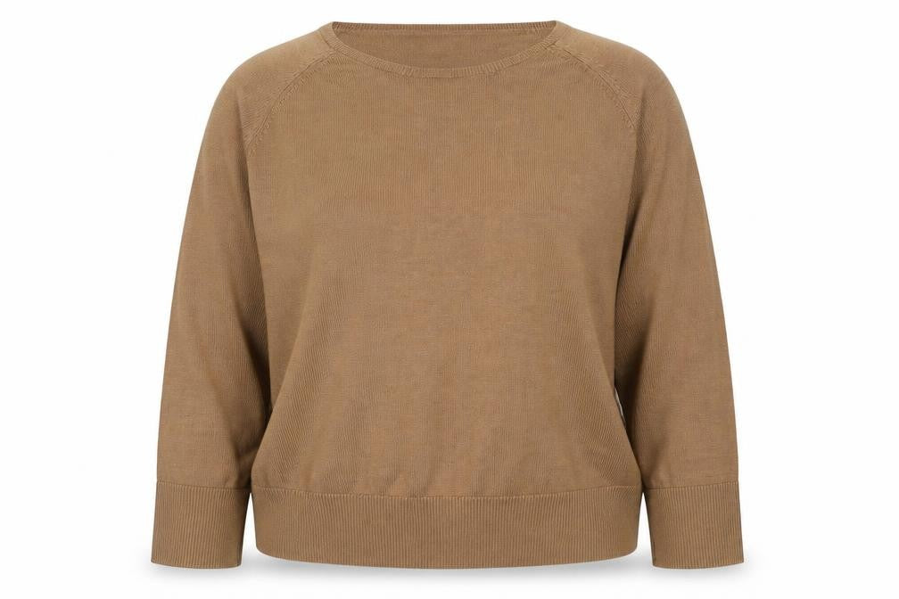 H&M Women Brown Crew Neck Knit Pullover Jumper Size 14
