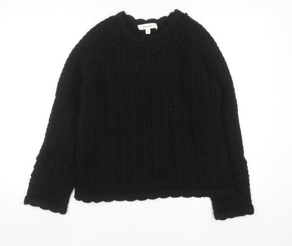 Marks & Spencer Per Una Women Black S Chunky Knit Pullover Jumper