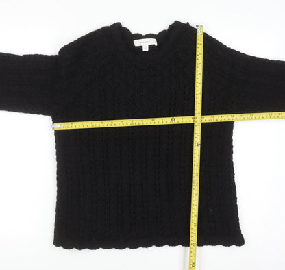 Marks & Spencer Per Una Women Black S Chunky Knit Pullover Jumper