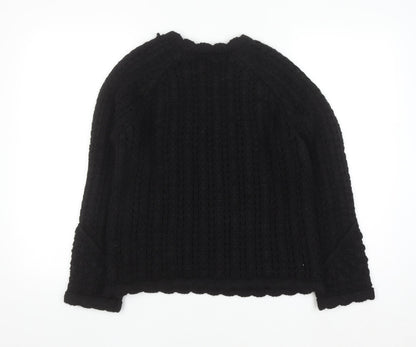 Marks & Spencer Per Una Women Black S Chunky Knit Pullover Jumper