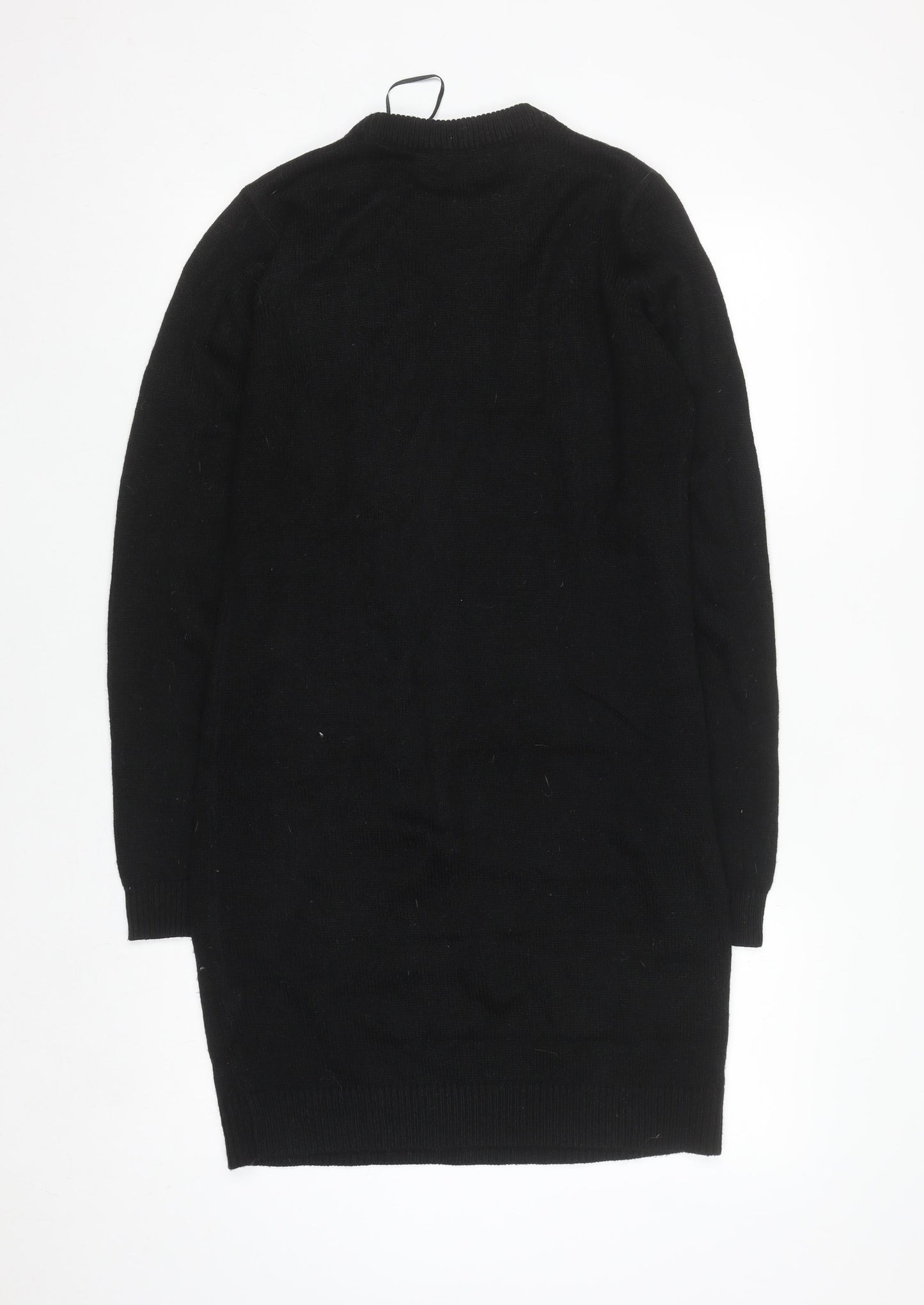 Brave Soul Women's Black Knit Long Sleeve Jumper Dress Size L