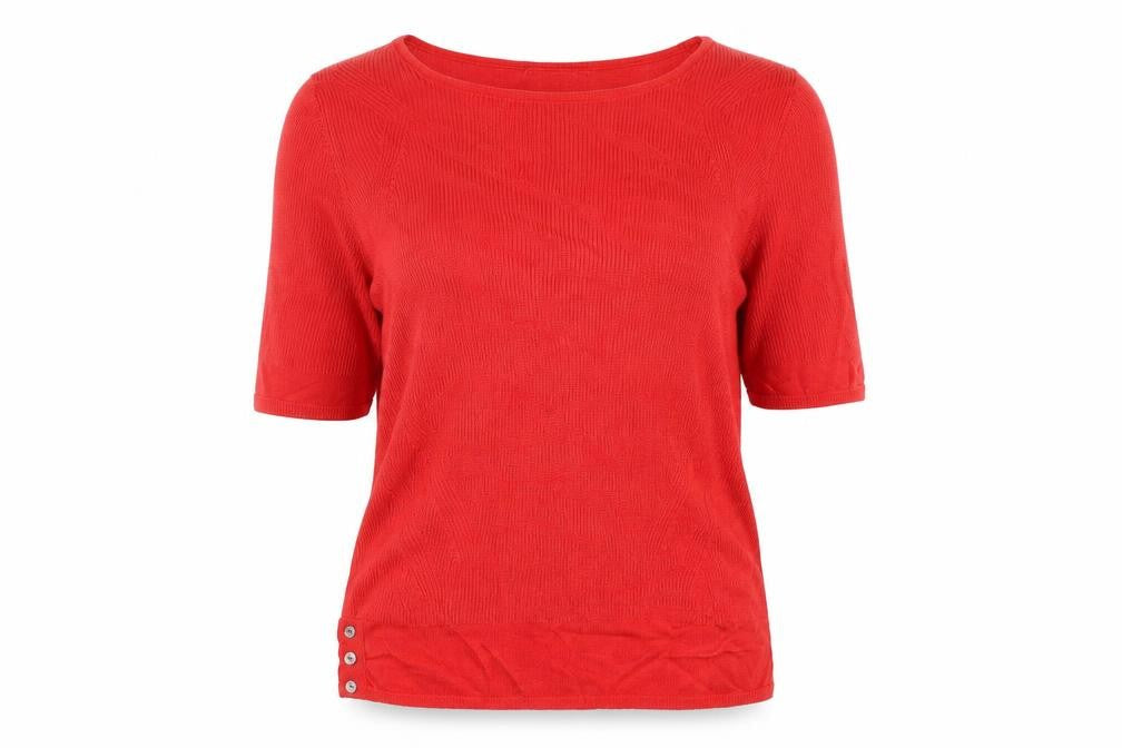 Marks & Spencer Per Una Red Knit Women's Scoop Neck Jumper Size 14