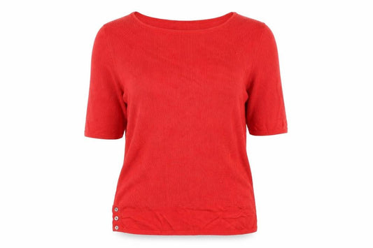 Marks & Spencer Per Una Red Knit Women's Scoop Neck Jumper Size 14