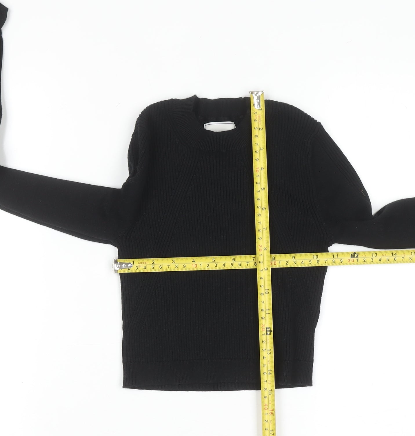Jack Wills Womens Black 2XS Crew Neck Knit Pullover Jumper